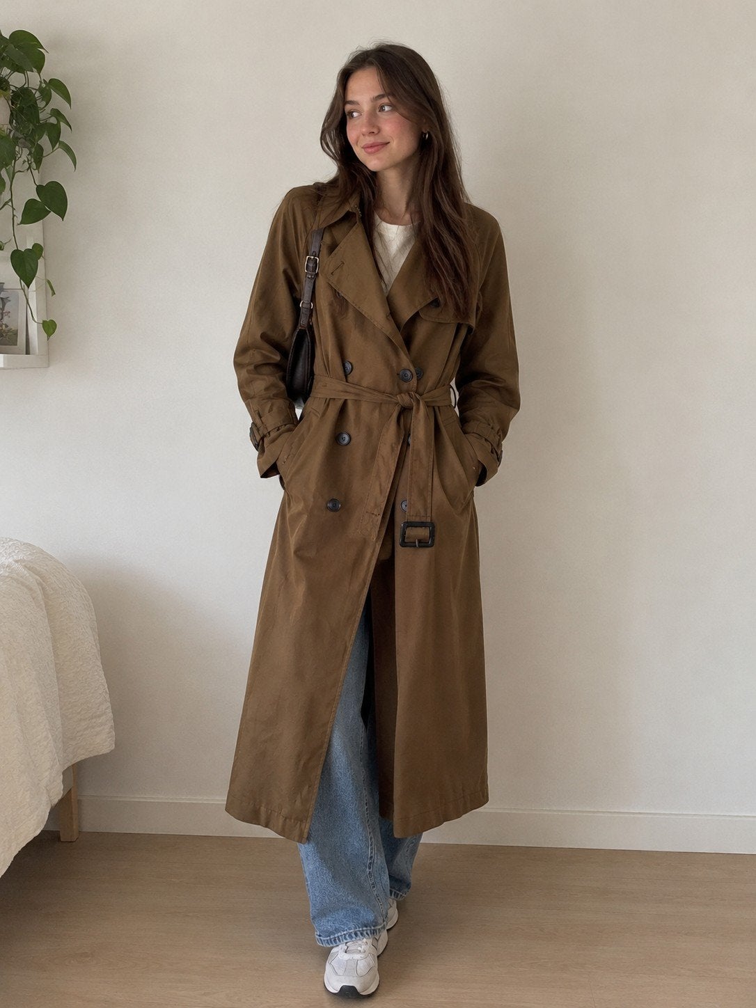 Donkergroene trenchcoat van Zara maat S, Verzenden, Zara, Zo goed als nieuw, Maat 36 (S)