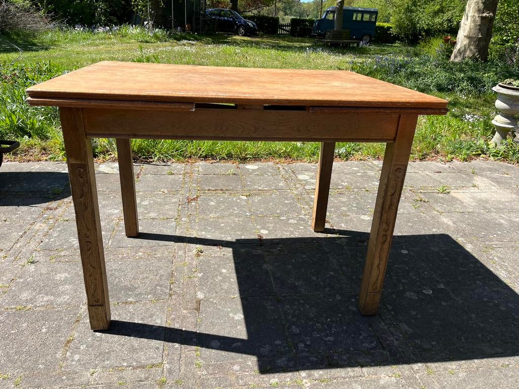 Uitschuiftafel 82x110 en 190cm Vintage, Huis en Inrichting, Ophalen of Verzenden, Zo goed als nieuw, Rechthoekig, 50 tot 100 cm