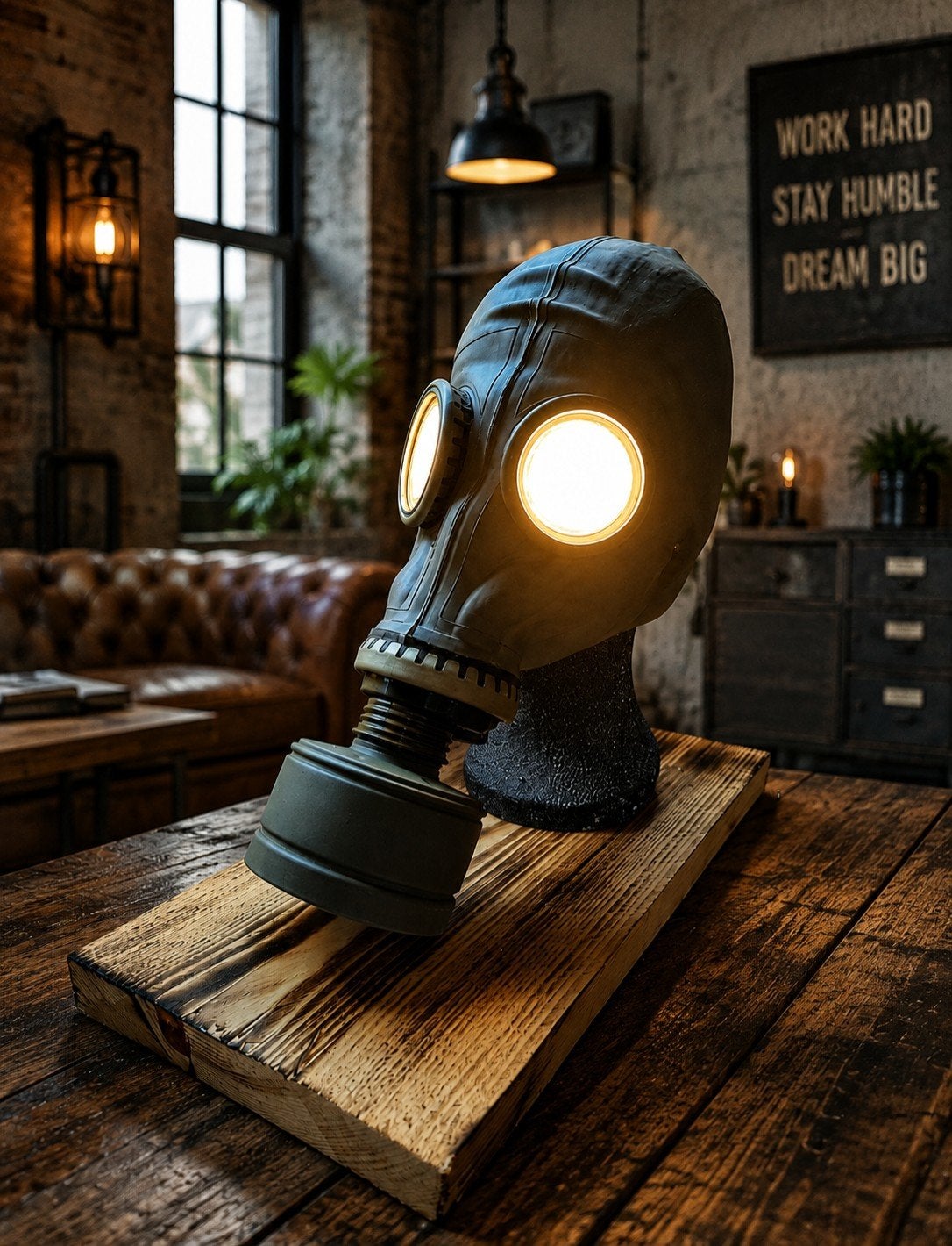 Sovjet Fallout GP5 gasmasker lamp (handgemaakt, USSR, CCCP), Ophalen of Verzenden, Nieuw, Handgemaakt, Industrieel