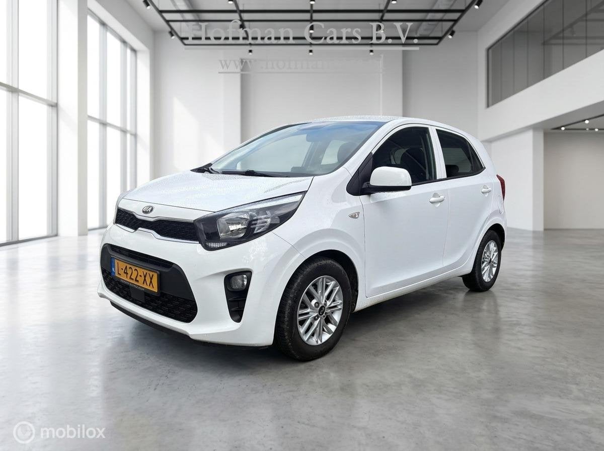 Kia Picanto 1.0 DPi DynamicLine | Camera | Navi | CarPlay |, Auto's, Stof, Gebruikt, 4 stoelen, Wit