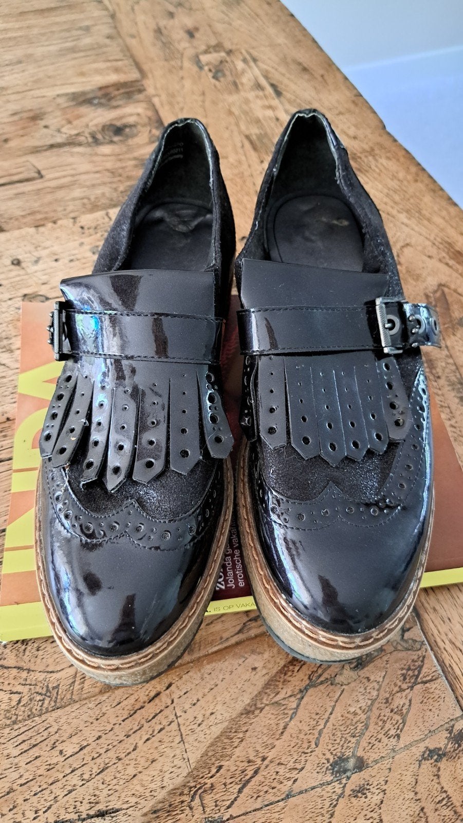 Comfortabele zwarte leren loafers van Tamaris maat 39, Tamaris, Ophalen of Verzenden, Gedragen, Instappers