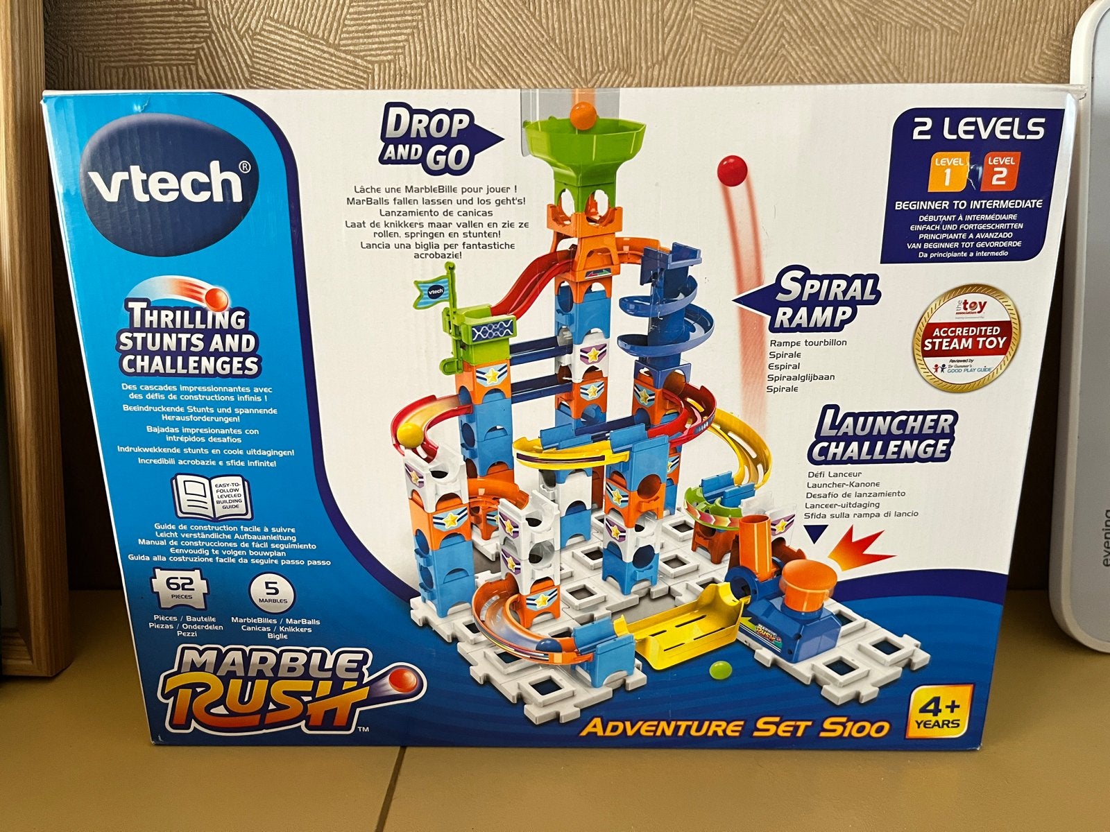 VTech Marble Rush Adventure Set S100 knikkerbaan, Ophalen of Verzenden, Zo goed als nieuw, 4 tot 6 jaar