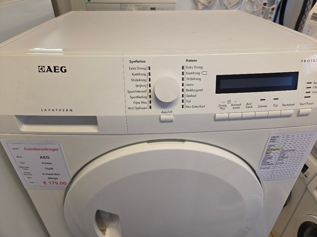 condensdroger - AEG - 7 kg - B, Witgoed en Apparatuur, 6 tot 8 kg, Duitsland, Anti-kreukfase, Refurbished