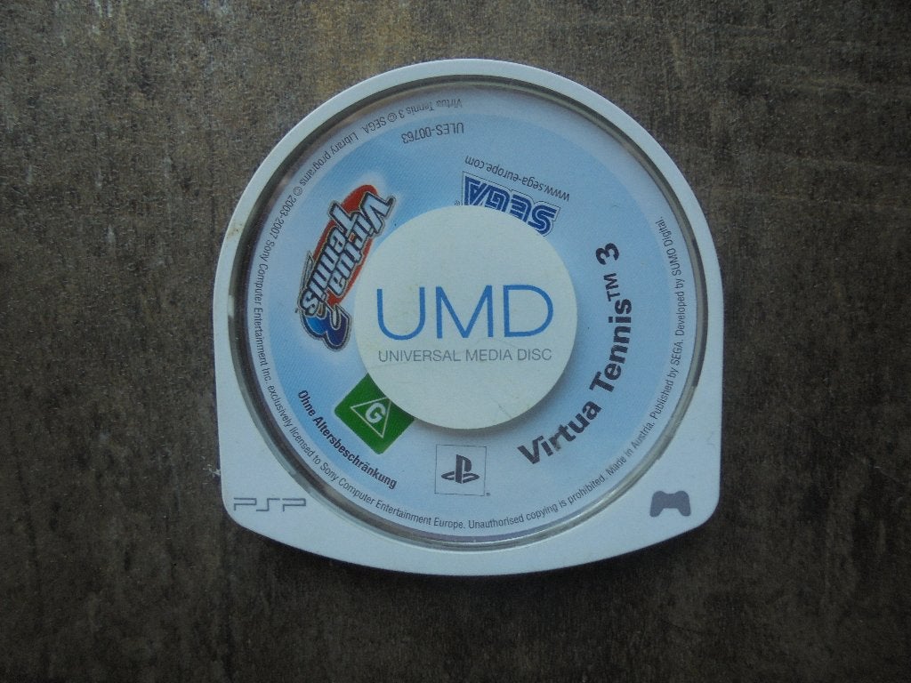 Virtua Tennis 3 voor PSP (zie foto's), Gebruikt, 1 speler, Ophalen of Verzenden, Vanaf 3 jaar