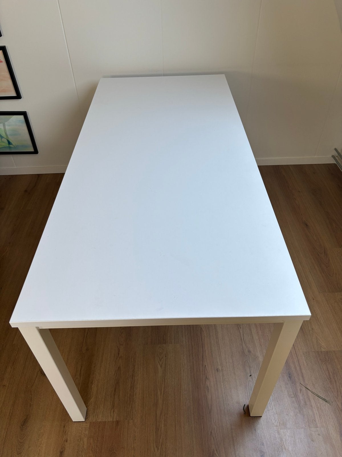 2 stuks Witte eettafel/bureau - 180x80 cm, Ophalen, Overige materialen, 50 tot 100 cm, Zo goed als nieuw