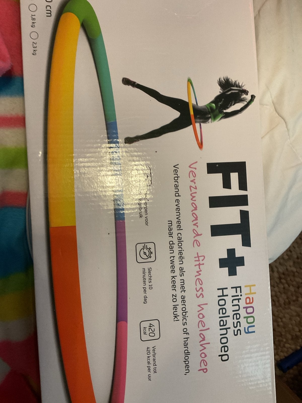 Happy Fitness Verzwaarde Hoelahoep - 1.8kg/2.3kg, Sport en Fitness, Ophalen of Verzenden, Met gewicht, Nieuw, Fitness hoelahoep