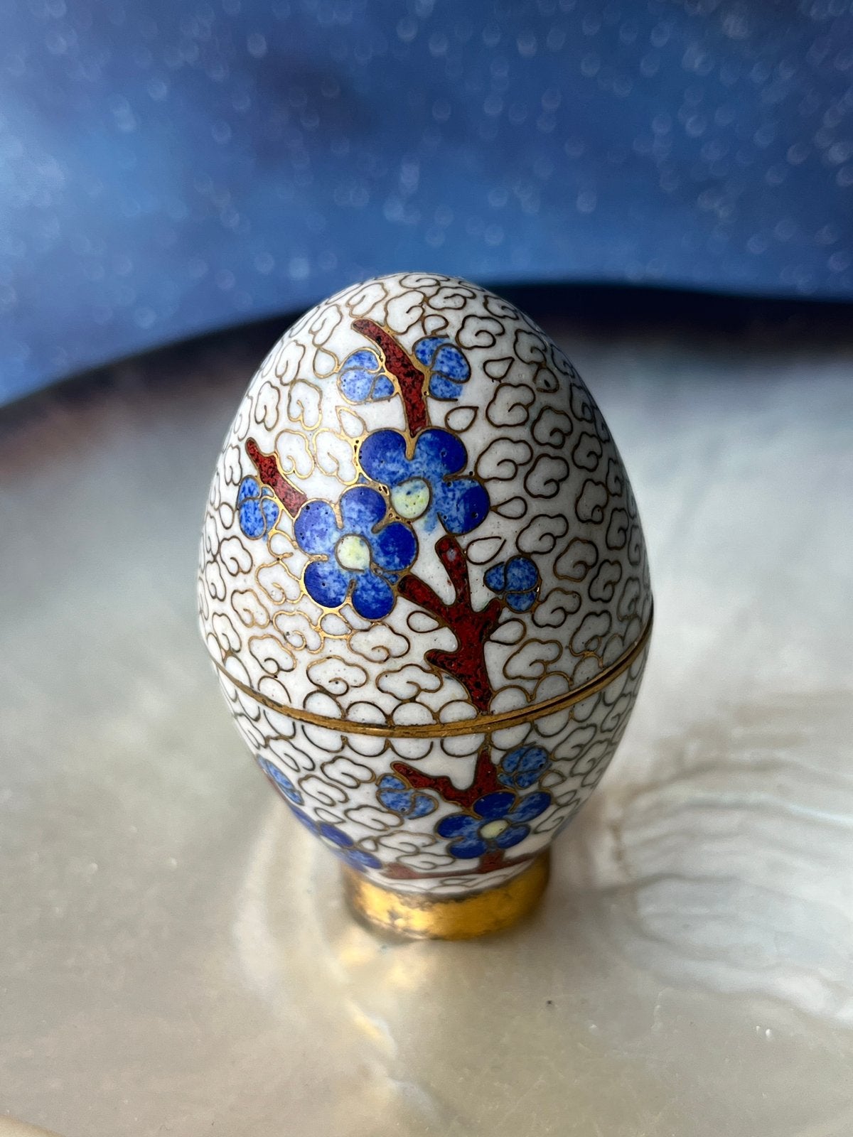 Mooi cloisonne doosje : ei, Antiek en Kunst, Ophalen of Verzenden