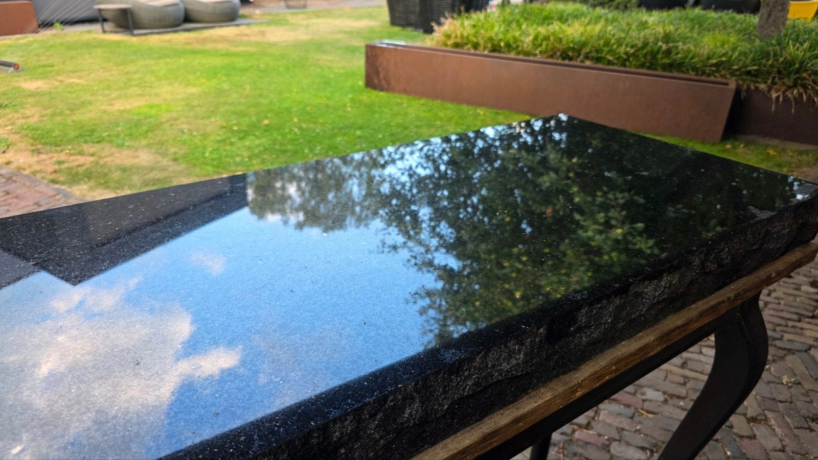 Robuust granieten werkblad/tafelblad, 120x51x8.5 cm, Ophalen