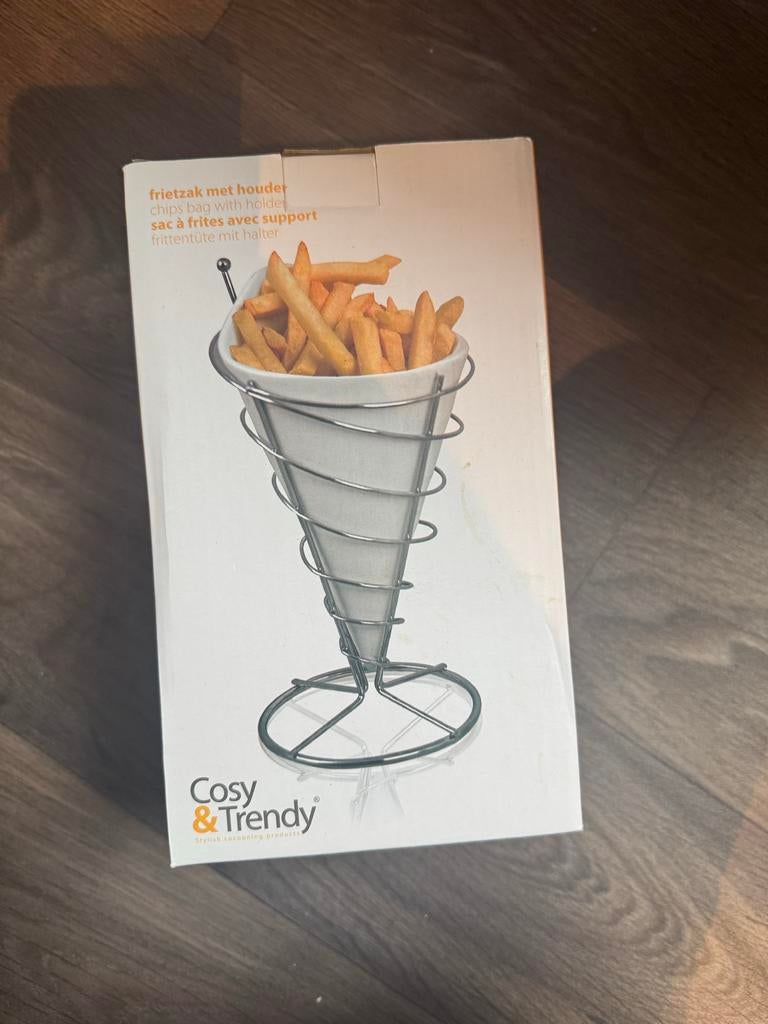 Friet houder - Cosy & Trendy frietzak met houder, Overige typen, Nieuw, Ophalen of Verzenden, Steen/keramiek