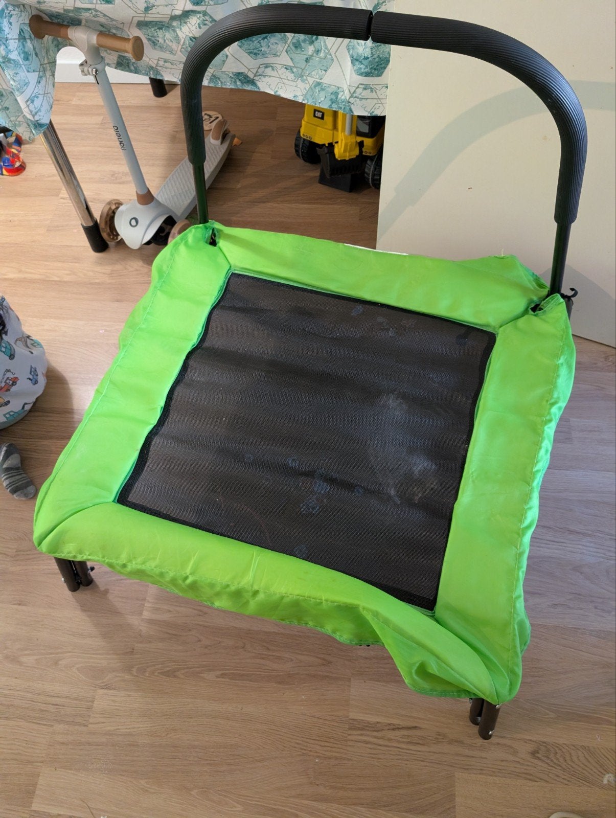 Kinder Indoor Trampoline met Handvat - Groen, Ophalen of Verzenden, Zo goed als nieuw