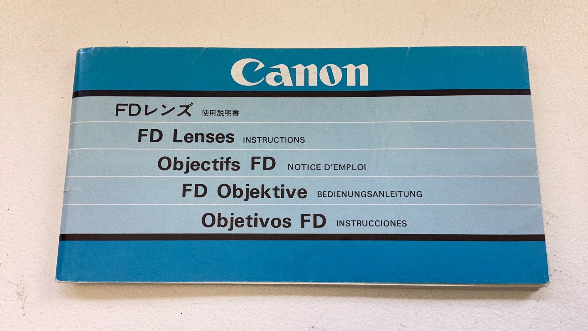 Canon FD lenzen instructieboekje, Ophalen of Verzenden, Zo goed als nieuw