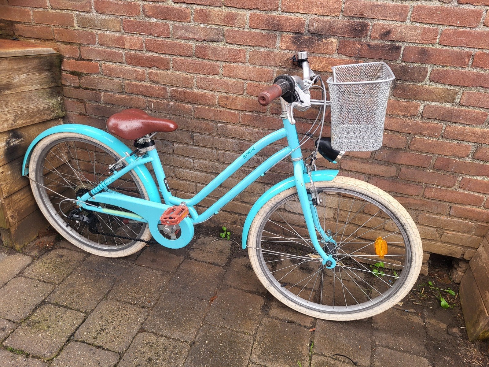 Mooie 24inch Btwin Elops meidenfiets 5speed-nw licht 7-11jr, Fietsen en Brommers, Ophalen, Btwin, Handrem, Gebruikt