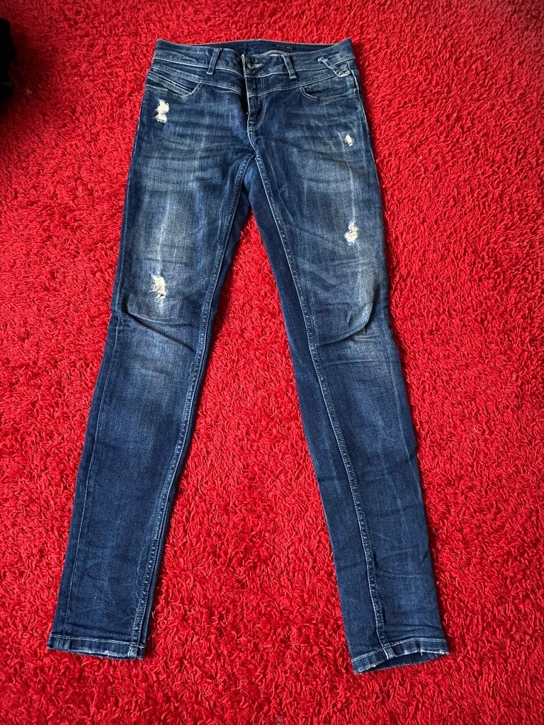 Blauwe skinny jeans spijkerbroek Anti Blue Lauren maat 27, Anti Blue, Blauw, Nieuw, Ophalen of Verzenden