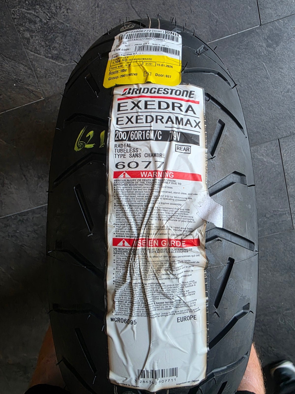 Nieuwe Bridgestone Exedra Max Motorband 200/60R16, Ophalen of Verzenden, Nieuw