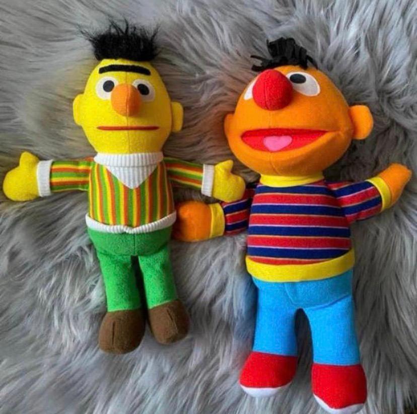 Bert en ernie knuffels, Verzenden, Zo goed als nieuw, Overige typen