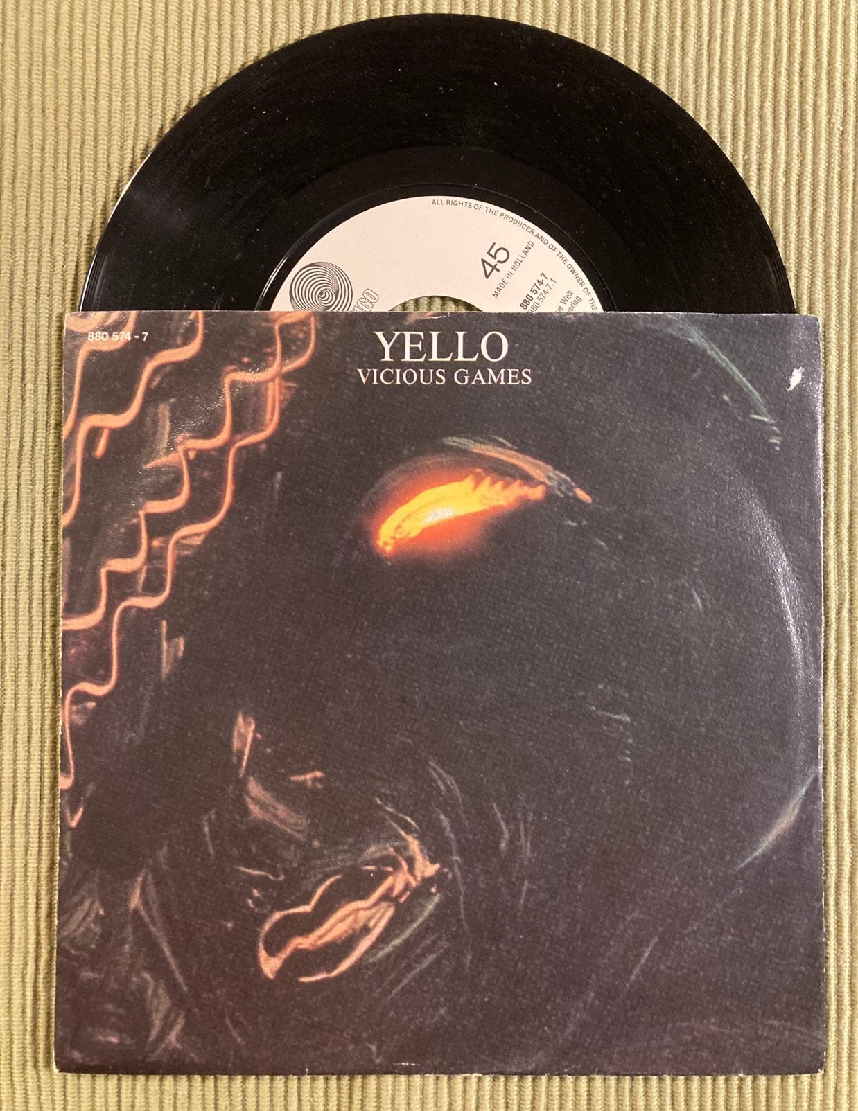 Vinyl single Yello - Vicious Game, Cd's en Dvd's, Gebruikt, 7 inch, Ophalen of Verzenden, Rock en Metal