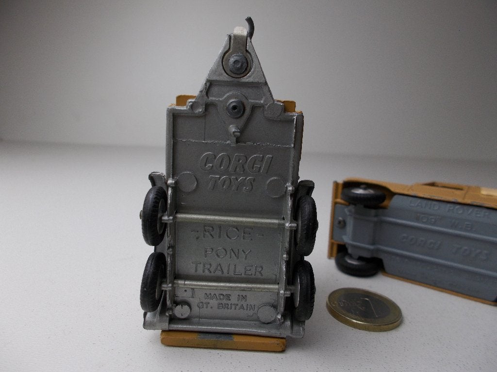 1958 Corgi Toys GIFTSET 2. LAND ROVER + RICE PONY TRAILER, Ophalen of Verzenden, Zo goed als nieuw, Auto, Corgi