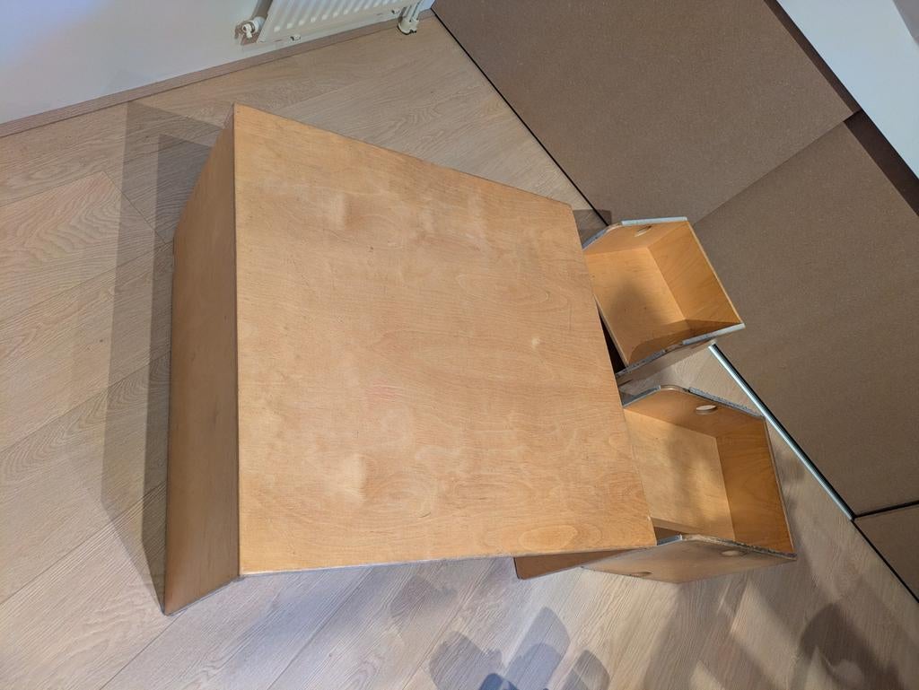 Van Dijk kubus tafel met 2 stoeltjes, Ophalen, Gebruikt, Tafel(s) en Stoel(en)