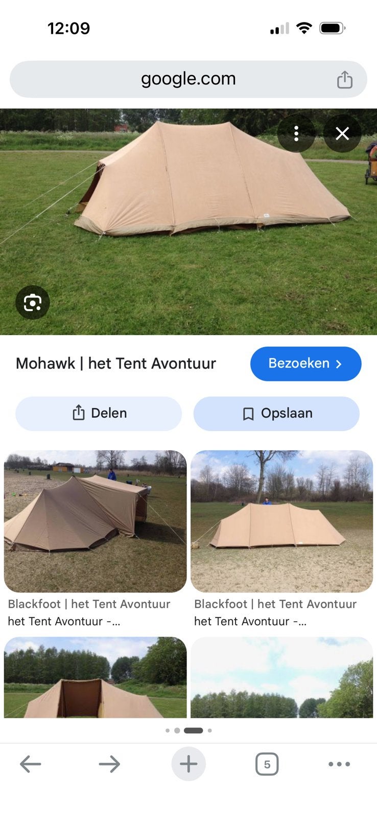 Esvo Blackfoot lichtgewicht tent twee cabines, Ophalen, Gebruikt, Tot en met 4