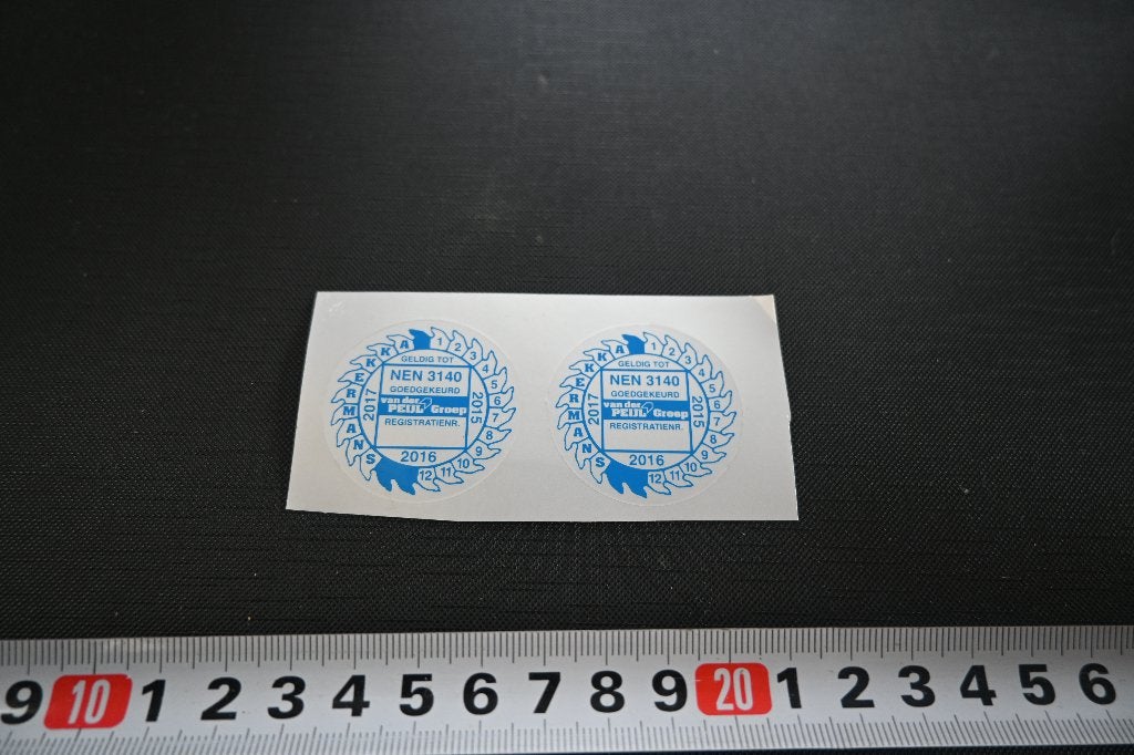 sticker van der PEIJL Groep NEN 3140 2016  PF317*, Ophalen of Verzenden, Zo goed als nieuw