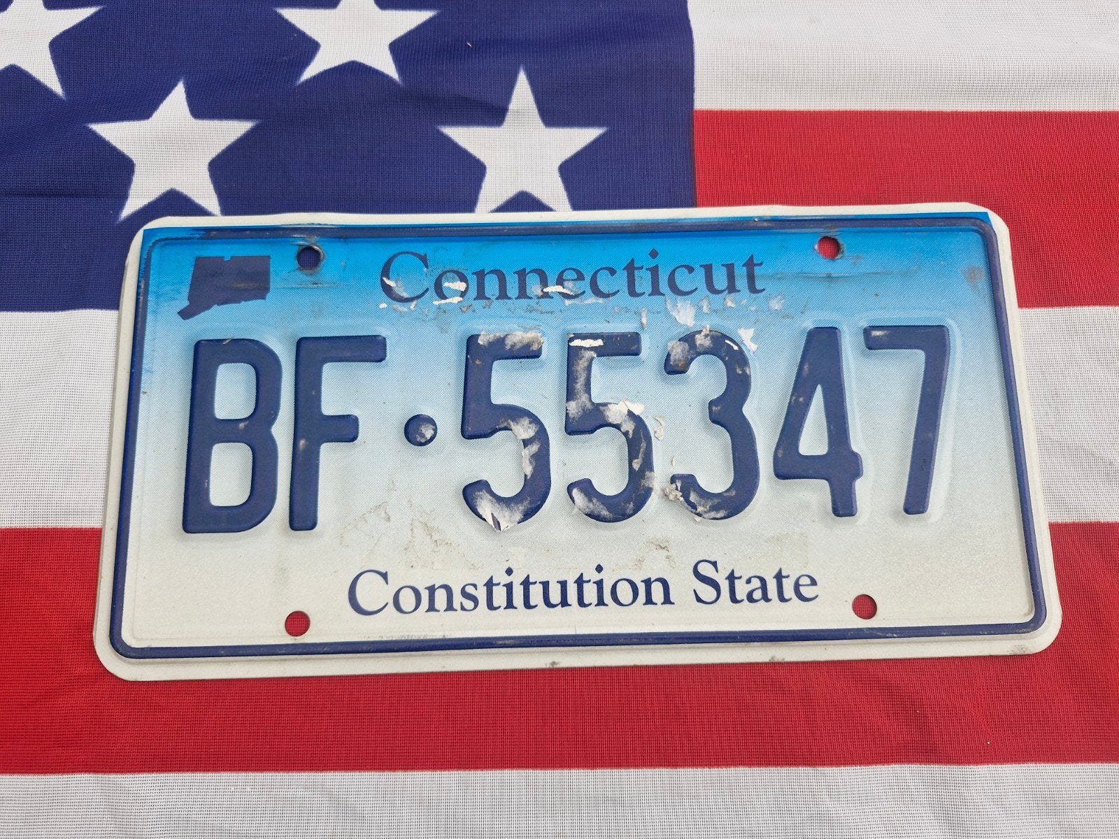 Kentekenplaat Connecticut USA Nummerplaat nummerbord License, Verzenden, Gebruikt, Auto's