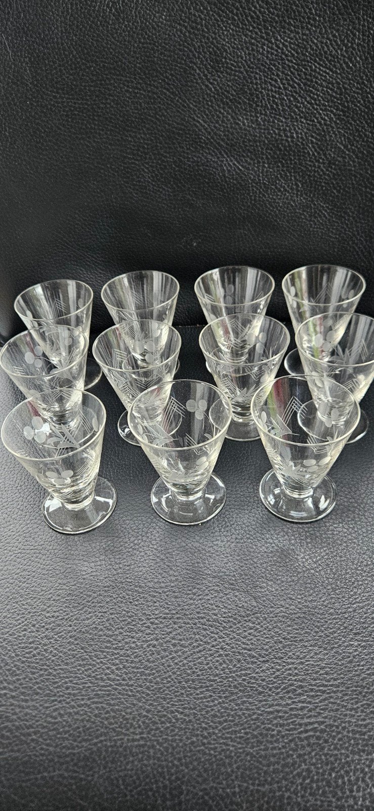 Vintage Kristallen Jenever Borelglazen - Set van 12 8cm, Antiek en Kunst, Ophalen of Verzenden