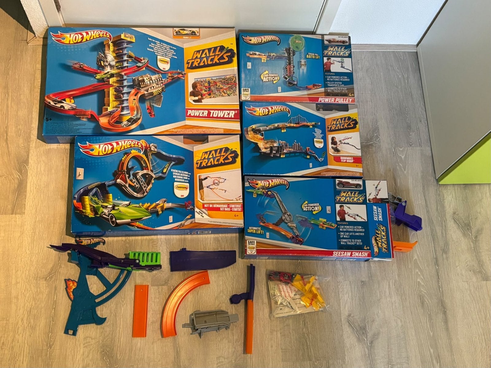Hot Wheels Wall Tracks Megaset (6 sets) - COMPLEET!, Ophalen of Verzenden, Zo goed als nieuw, Hot Wheels
