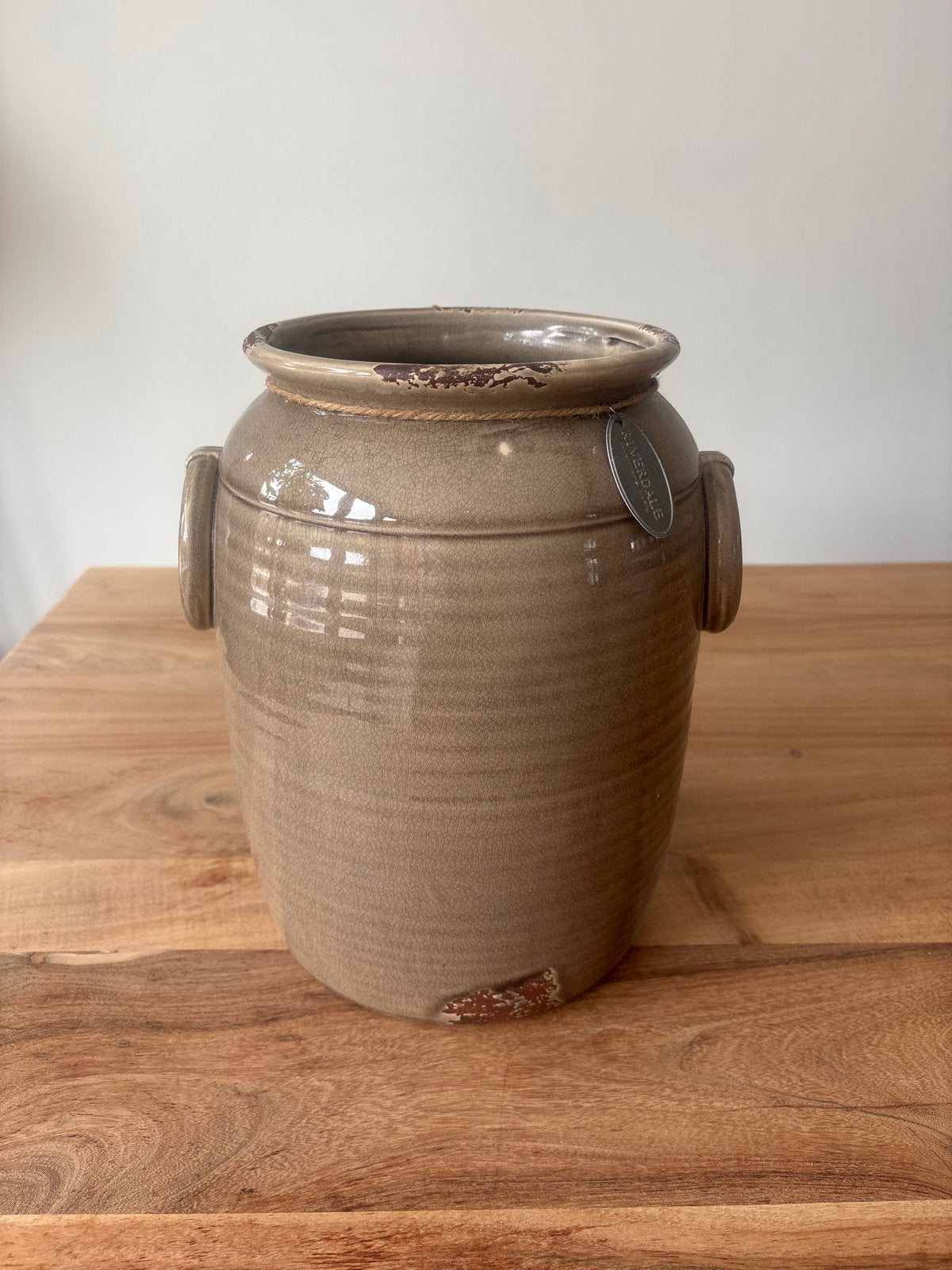 2 Riverdale aardewerk vazen - 30 cm hoog, Huis en Inrichting, Woonaccessoires | Vazen, Gebruikt, Overige kleuren, Minder dan 50 cm