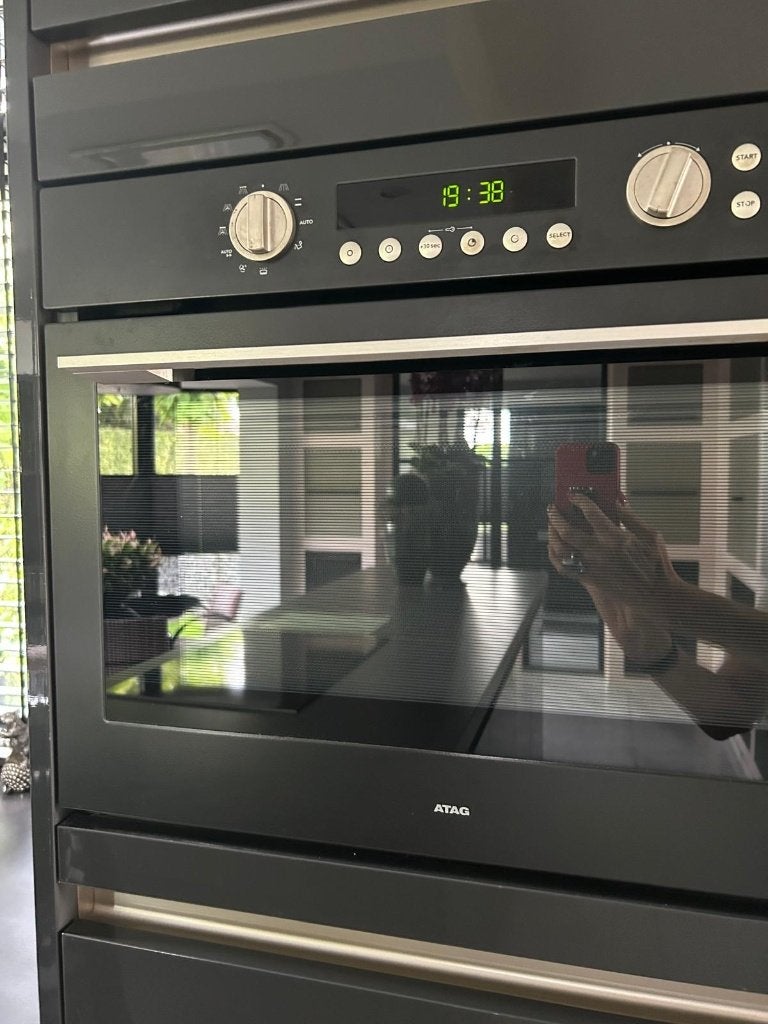inbouw oven met magnetron van ATAG (combi), Ophalen, 45 tot 50 cm, Gebruikt, Combi-oven