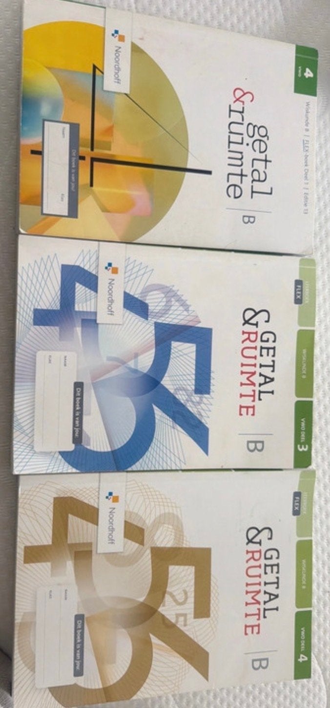 Wiskunde B vwo deel 2, 3, 4 - Getal & Ruimte, Boeken, Ophalen of Verzenden, Gelezen, VWO, Wiskunde B