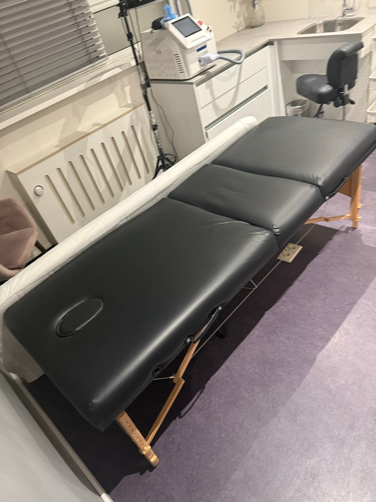 Behandel bed massage bed met extra matras, Ophalen, 90 cm, Eenpersoons, Wit