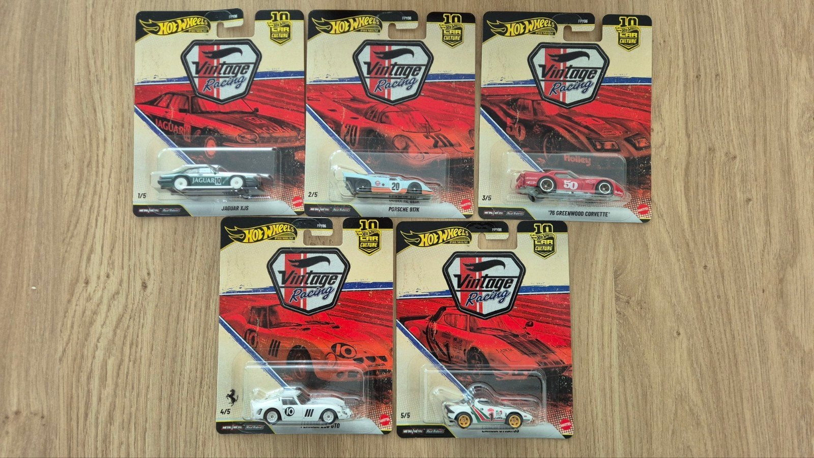 Hot Wheels Premium Vintage Racing set van 5, Ophalen of Verzenden, Nieuw, Auto