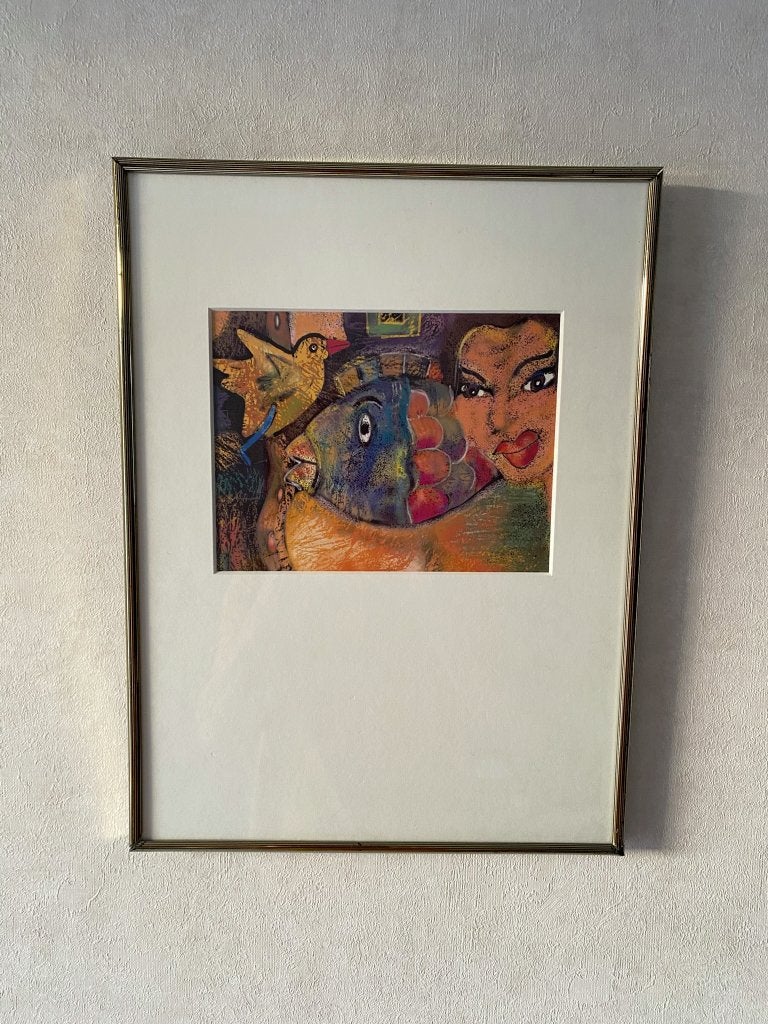 Shahid Parvez - Gesigneerde Kleurenzeefdruk - Passe-Partout, Antiek en Kunst, Glas, Zeefdruk, Ophalen of Verzenden, Gelimiteerde oplage