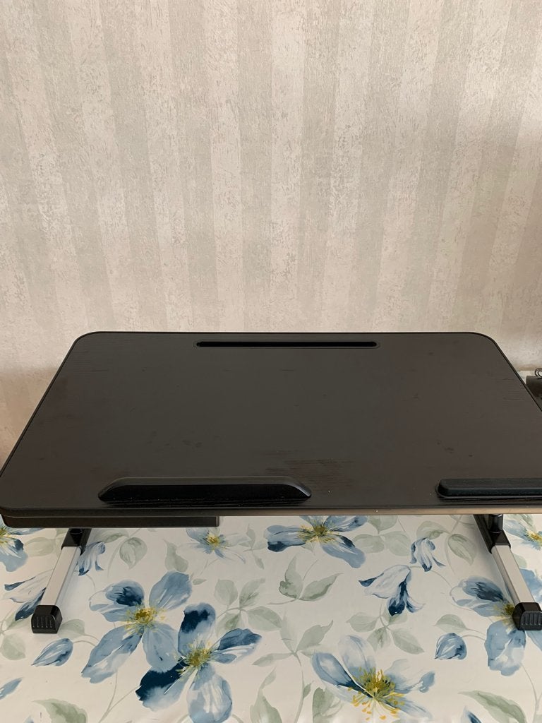 Laptoptafel voor bed met lade en tabletstandaard, Ophalen of Verzenden, Zo goed als nieuw