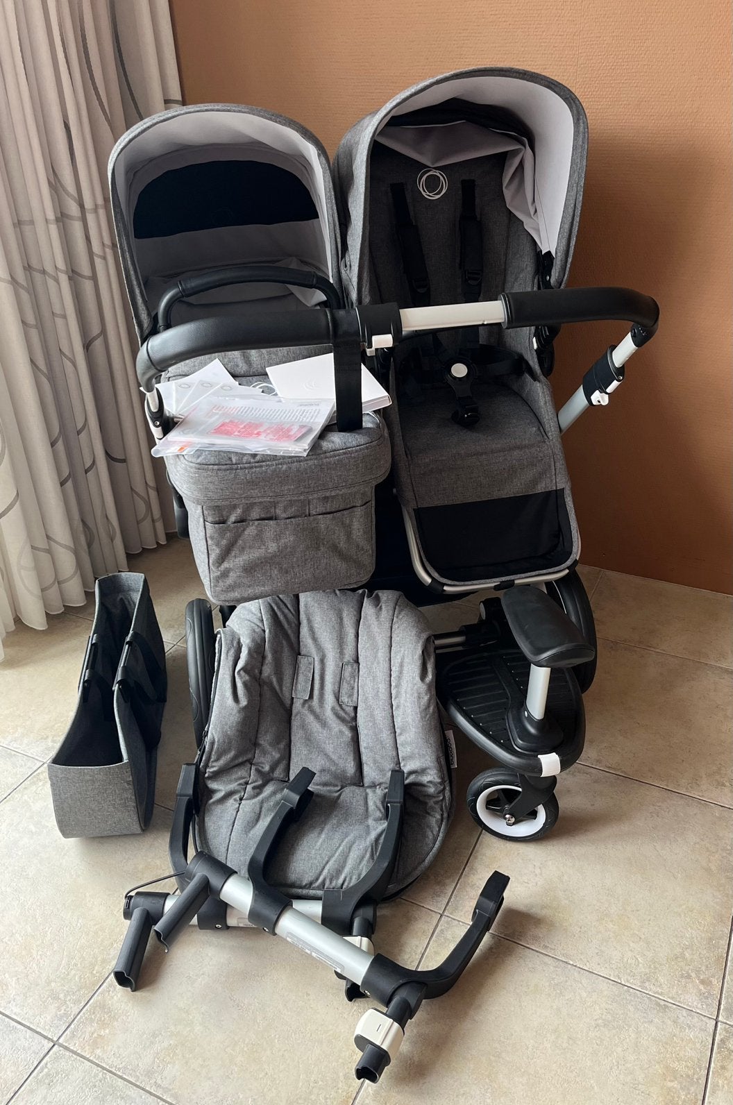 Bugaboo donkey twin, Ophalen, Gebruikt, Kinderwagen of Buggy