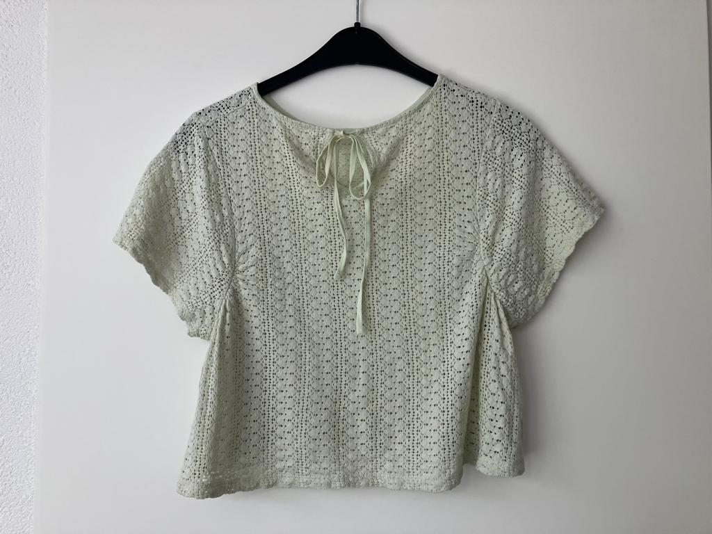 Licht groen gehaakt T-shirt maat M  , Maat 38/40 (M), MNG, Ophalen of Verzenden, Korte mouw