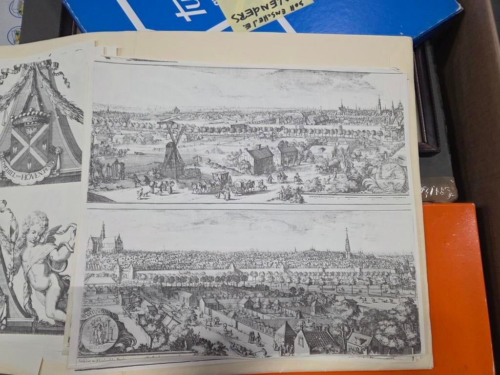 Romeyn de Hooghe 1688 vogelvlucht kaart Haarlem, Ophalen of Verzenden