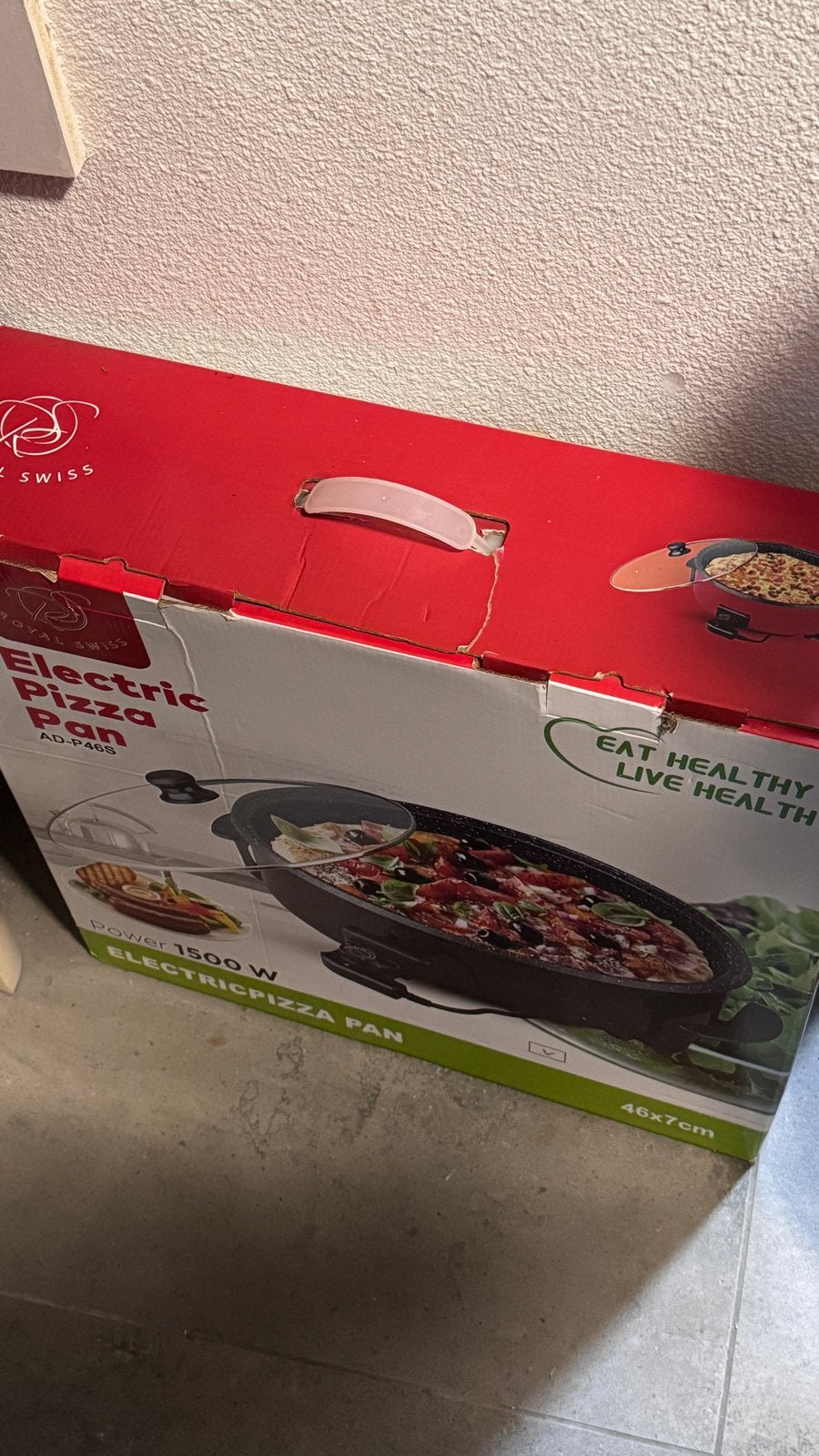 Royal Swiss Elektrische Pizzapan 1500W - 46x7cm, Ophalen of Verzenden, Nieuw