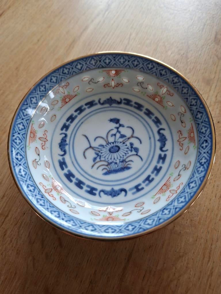 Chinees porselein met rijstkorrel motief, Ophalen of Verzenden