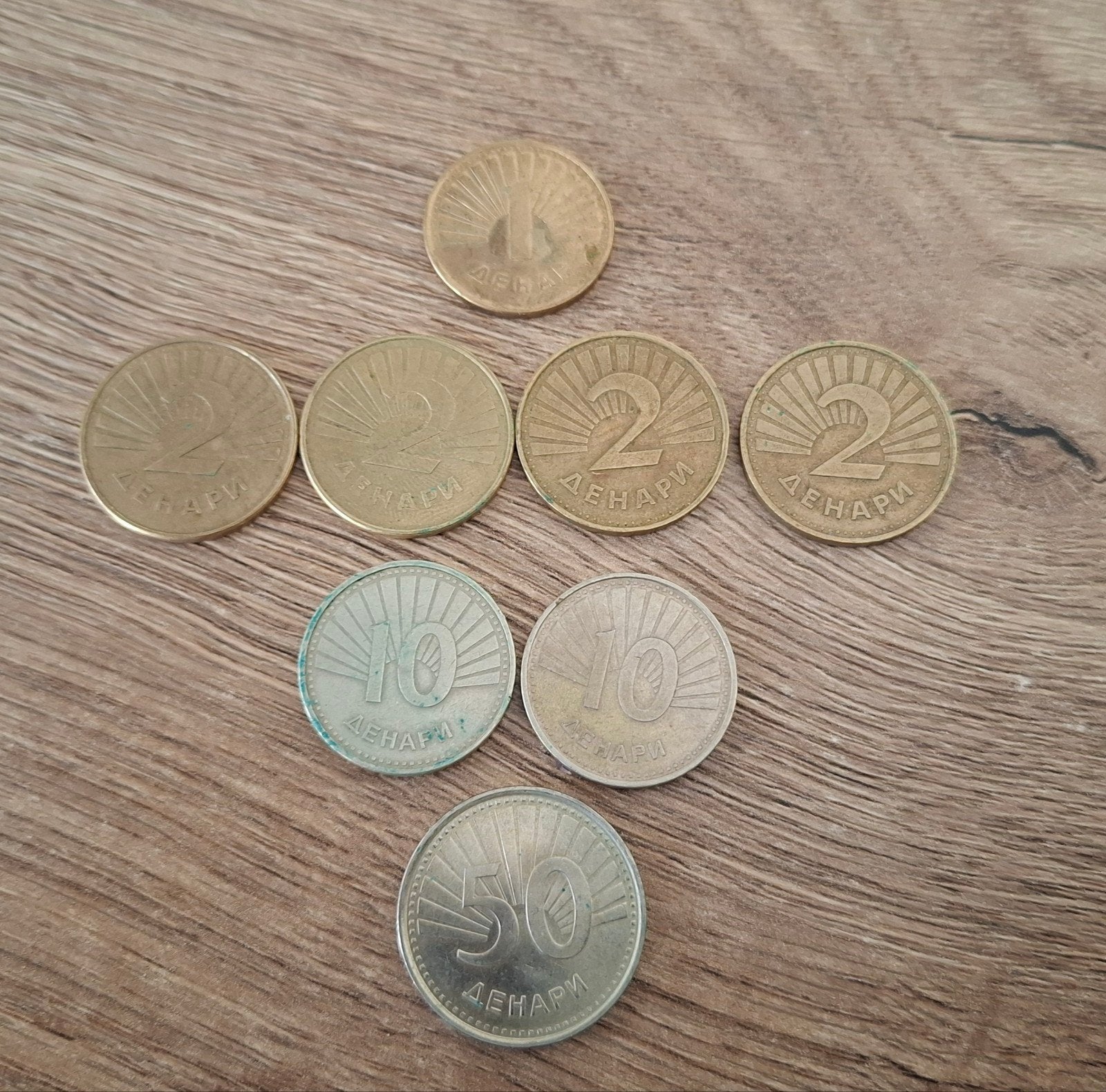 Set van 7 Macedonische Denari munten, Postzegels en Munten, Ophalen of Verzenden