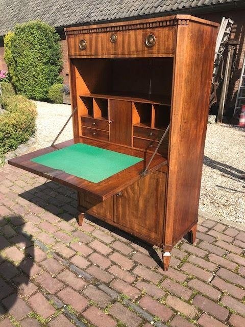 Antieke  mahonie secretaire, bureau, buro, schrijftafel, Ophalen