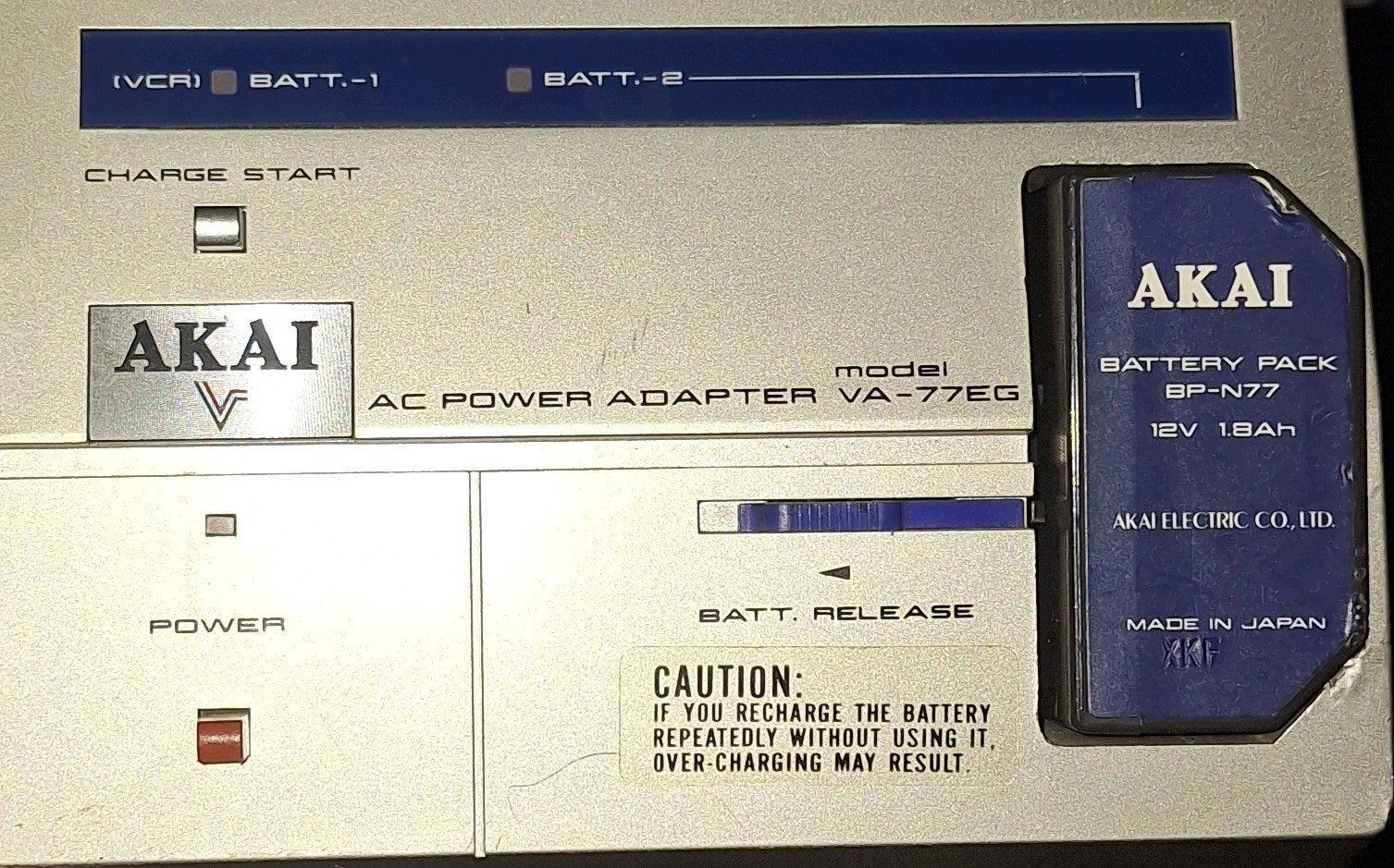 Akai Vintage 12v battery oplader voor camera, Ophalen of Verzenden, Gebruikt