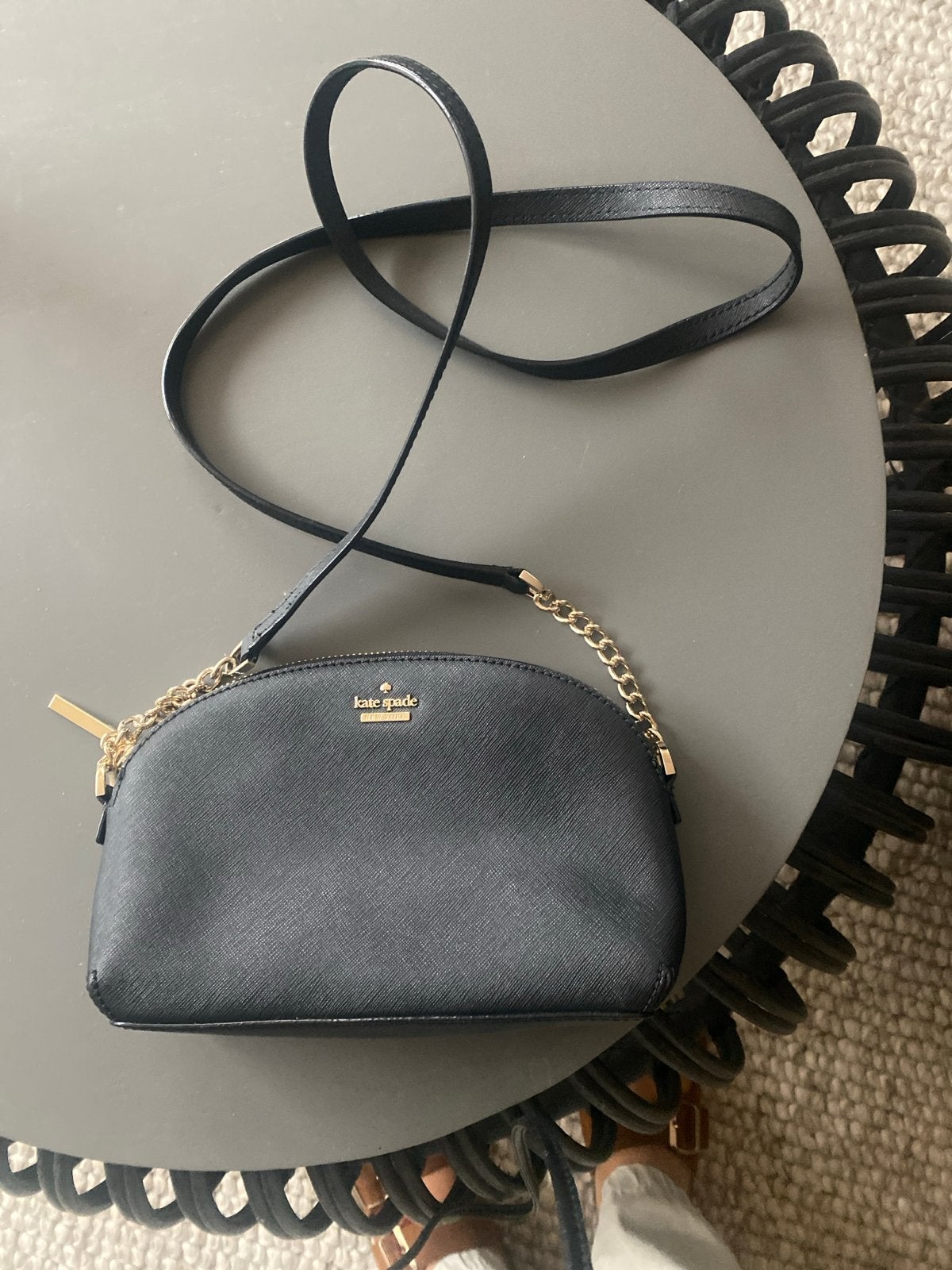 Kate Spade Schoudertasje - Zwart, Ophalen of Verzenden, Zo goed als nieuw, Zwart, Schoudertasje