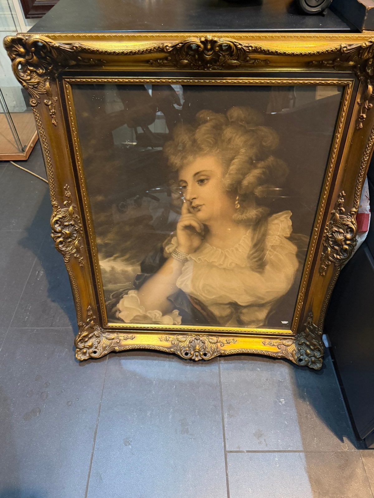 Prachtige schilderij in lijst 20e eeuw, Antiek en Kunst, Ophalen of Verzenden
