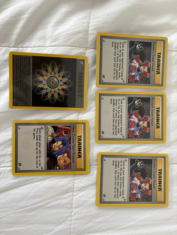Pokémon kaarten rare Team Rock set, Ophalen of Verzenden, Gebruikt, Meerdere kaarten