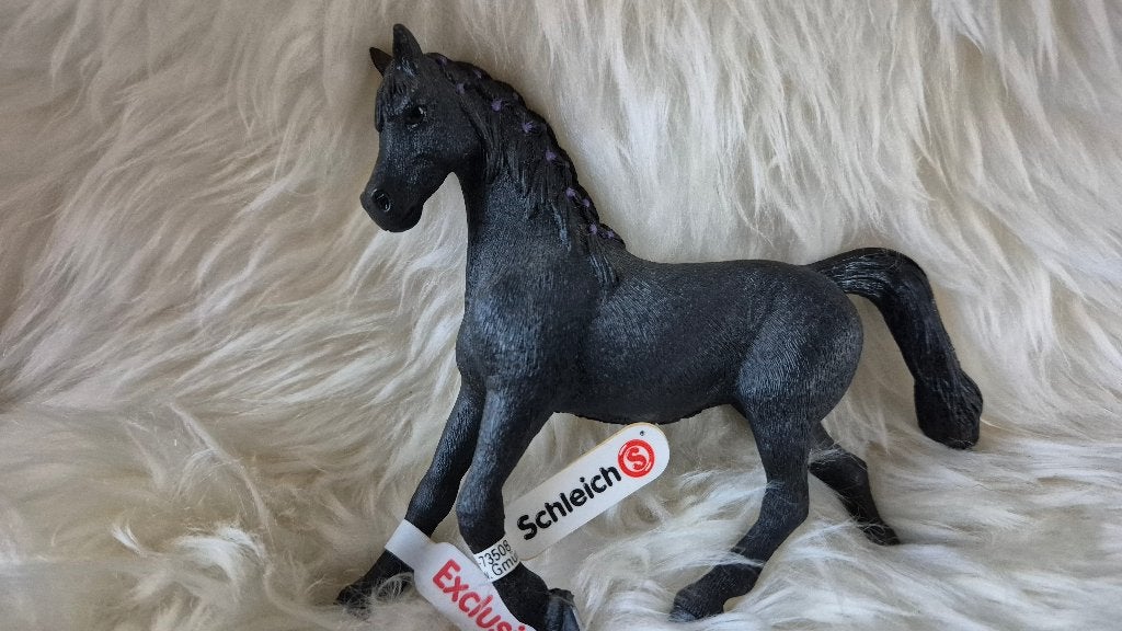 Schleich Exclusive Zwarte Arabier 72087, Ophalen of Verzenden, Zo goed als nieuw, Paard, Beeldje of Figuurtje