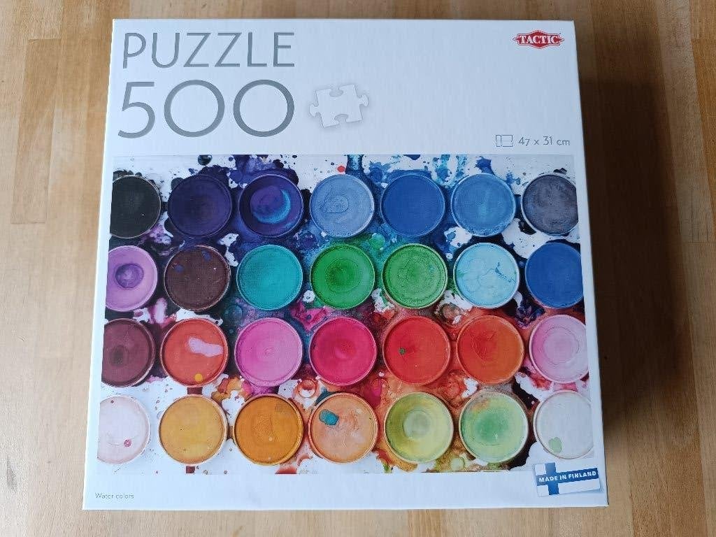 500 stukjes Tactic legpuzzel Kleuren, Ophalen of Verzenden, 500 t/m 1500 stukjes, Zo goed als nieuw, Legpuzzel