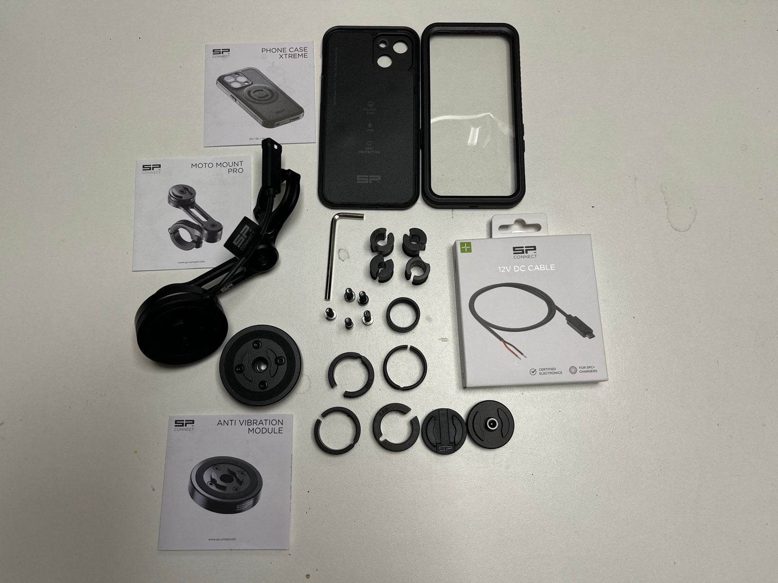 SP Connect Moto Mount Pro, Anti Vibration Module & Case