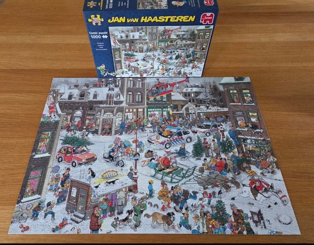 Jan van Haasteren 1000 stukjes. Kerstmis., Ophalen, 500 t/m 1500 stukjes, Zo goed als nieuw