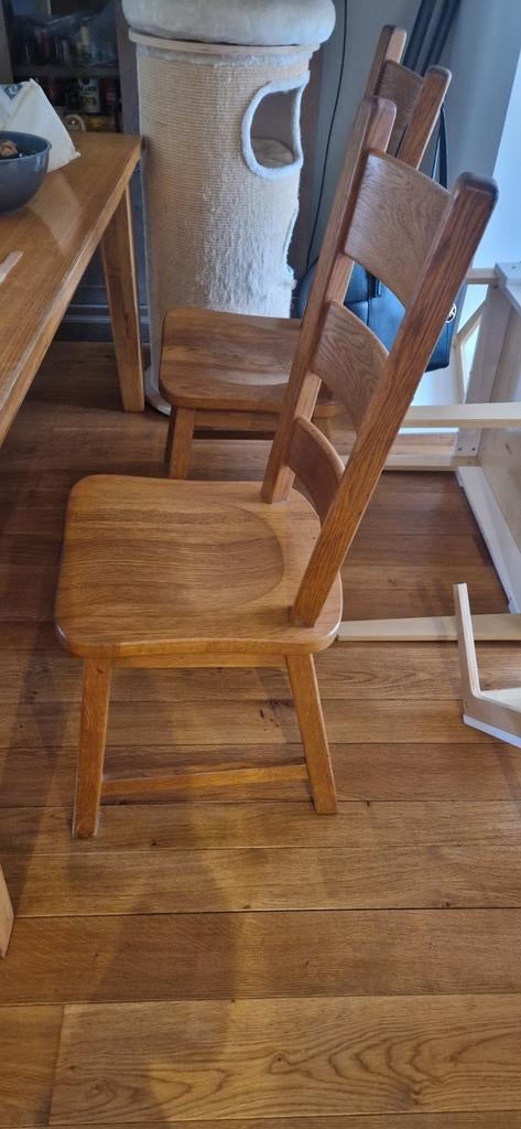 Licht eiken 4 stoelen, Ophalen of Verzenden, Gebruikt, 4 tot 6 stoelen